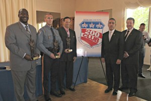 Three R. Peter Hodge Valor Award honorees, keynoter U.S. Marshal Juan Mattos, Jr. and 200 Club President Greg Blair